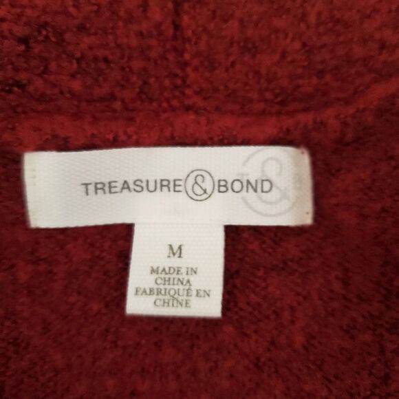 Treasure & Bond Rib Knit Detail Cardigan sz Medium - Picture 8 of 10